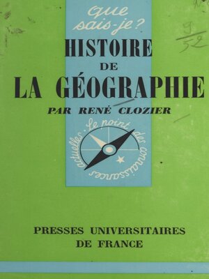 cover image of Histoire de la géographie